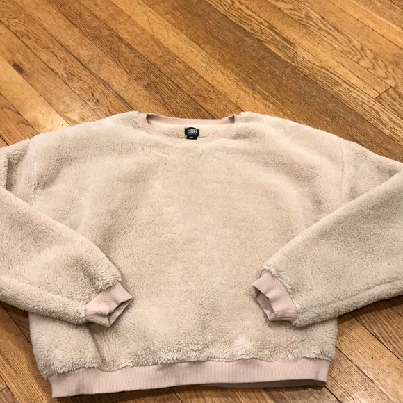 BDG Tops - BDG Sherpa cropped sweatshirt